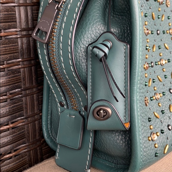 *SOLD* NWOT Coach Studded Rogue in Dark Turquoise - Picture 12 of 16